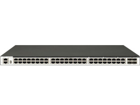 48 個(gè) 1GE Base-T 端口，4 個(gè) 10GE SFP+端口，三層以太網(wǎng)交換機(jī)